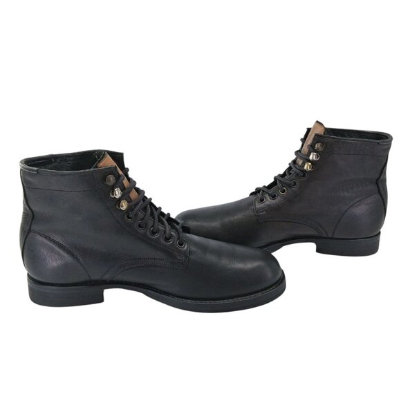 Paul Smith Red Ear Boots Mens Size 7 Black Leather Lace Up Goodyear Welted Work - Picture 13 of 13